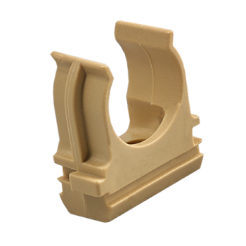 Крепеж-клипса d25мм для трубы Светлое дерево (упак.10шт)  *1/900