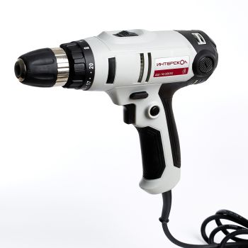 Дрель-шуруповерт сетевая 320Вт 2скор.0-450/0-1800об/м 35Нм БЗП 10мм реверс ДШ-10/320Э2 ИНТЕРСКОЛ*1/8