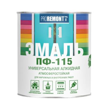 Эмаль ПФ-115 белая матовая 20 кг Проремонт  *1