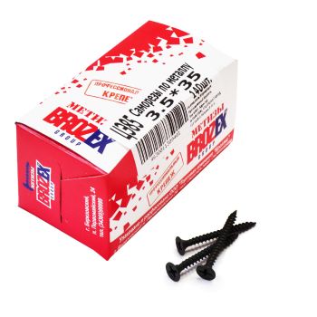Саморезы по металлу BROZEX КОРОБКА 3,5*35 частая резьба (140шт) *10