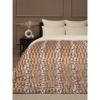 Плед 220*240см искусственный мех Норка светлая бежевый TF F070BE13 005/2224 Buenas Noches *1