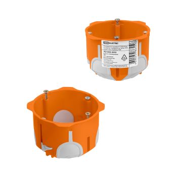 Коробка установочная  СП D68х50мм 2-х комп саморезы пл.лапки оранж TDM SQ1403-2002 инд.шк *10/200