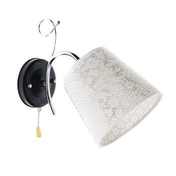 Бра N1944/1W BK+CH E27 1*40Вт (250*280*160)  VERNER LIGHTING *1