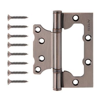 Петля без врезки 100*75*2,5мм МЕДЬ АС (комплект 2шт.) АПЕКС *1/5/50