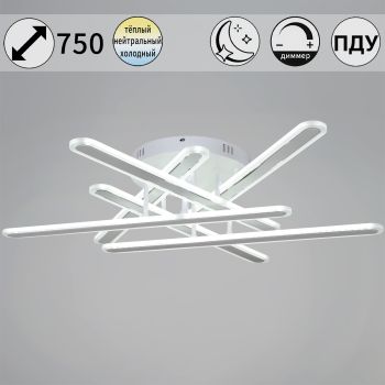 Люстра 73030-0.3-06 LED ПДУ+диммер 3500-6000К S=38м2  *1