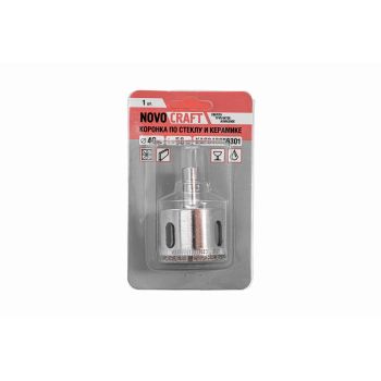 Коронка по стеклу/керамика  40мм алмазная (KAC040056301) Novocraft  *1/25