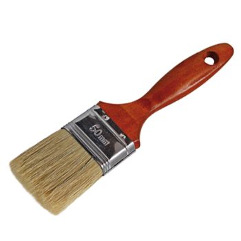 Кисть плоская  Люкс  25мм натуральная щетина деревянная ручка арт.0101310 Т4Р *12/600