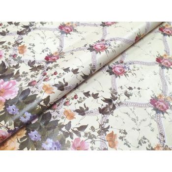 Клеенка на нетканой основе "Верона" "Цветы " шир.1,37м GW-21790 "Great Way" *30