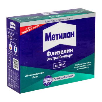 Клей для обоев флизелиновый 200г "Метилан Флизелин Экстра Комфорт 3000295 36м2 *12/24