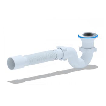 Сифон для душевого поддона 1 1/2"*40 с гибкой трубой 40x50  АНИ E115   *1/45