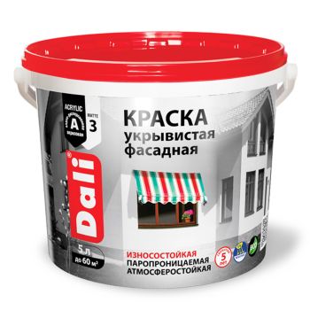 Краска акриловая фасадная 5 л ДАЛИ укрывистая*1/60