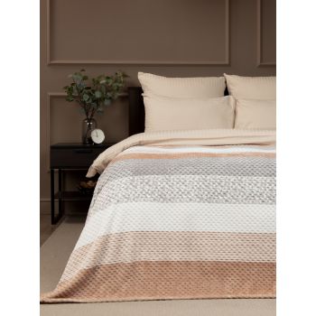 Плед 200*220см фланель жаккард бежевый TF FNJPs BE 2022 Absolute *1