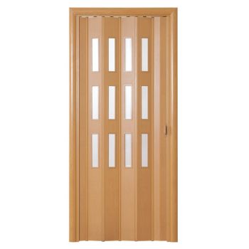 Дверь раздвижная со стеклом Миланский орех (2050*840) ***1/4