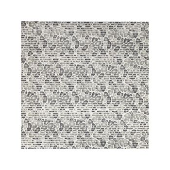 Коврик для ванной ПВХ шир. 130см х15м "V-line" V15-grey  орнамент серый *15