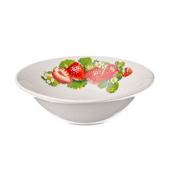 Салатник фарфор. DECO с рис."Клубника" d12,5см 230мл ДФ- С230-1 *96