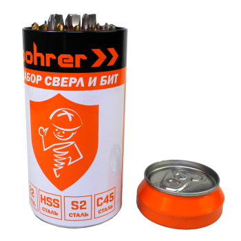 Набор сверел/бит 22шт(битыS2 8шт+адаптер;сверла:металл5шт,бетон4шт,дерево4шт)арт31564522 Bohrer*1/12