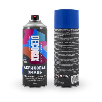 Эмаль-аэрозоль синий 520 мл DECORIX (A09) *1/12