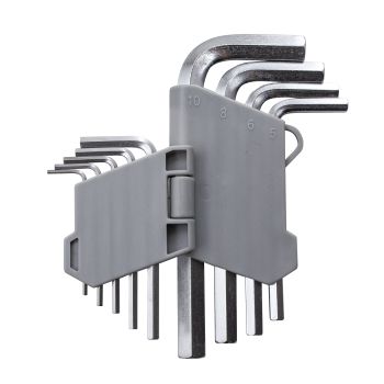 Набор ключей имбусовых НЕХ короткие сатин1,5-10 мм 9ШТ.арт.43-2-100 Ремоколор *1/10/40