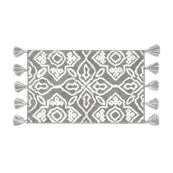 Коврик д/ванной IDDIS  "Микрофибра" (50см х 80см) с кисточками, Серый DT01P58i12  *1/20