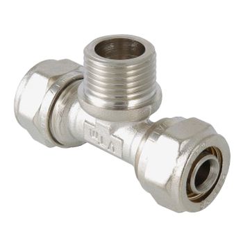 Тройник переходной 16х1/2"(Ø15)х16 цанга/папа VALTEC 333 *10/120