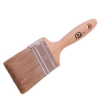 Кисть плоская "Профи" 4" 100мм смешанная щетина деревянная ручка арт.0101604 PQT *1/12/54**