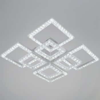 Люстра 88120-0.3-4+4C WH LED 3000-6500К 176W ПДУ ПДУ+диммер S=32м2  *1