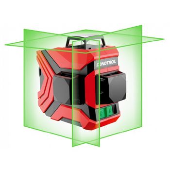 Нивелир лазерный диапазон 20м точность±0.3мм луч зеленый 3шт батарея LI-ION IP54 GFX360-3 CONDTROL*1