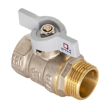 Кран шаровый 1/2" (Ø15) М/П бабочка СТМ (СТАНДАРТ) CWFMB012 (ЗФ769) *1/25/200