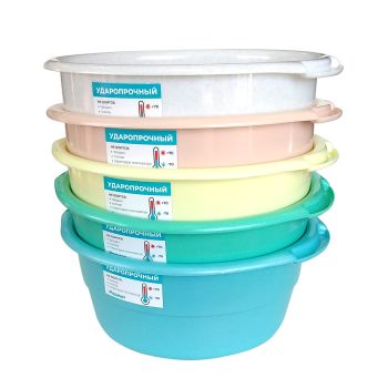 Таз пластм. 14л УДАРОПРОЧНЫЙ! (от +70°C до -70°C)  ("Радиан" Ижевск) *1/10