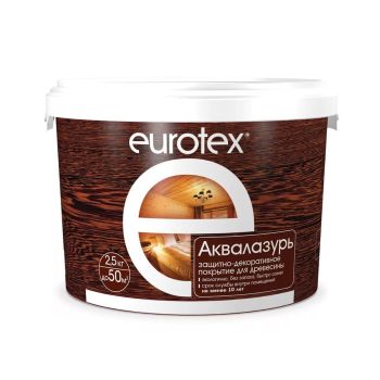 Защитно-декоративное покрытие для древесины акриловое бесцветный 2,5 кг Eurotex *1/4/168