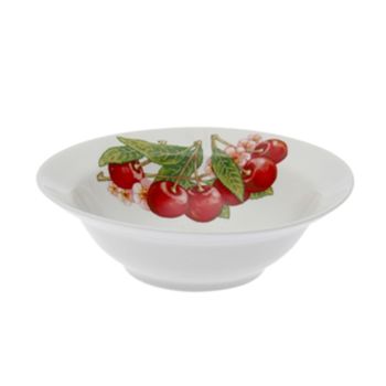 Салатник фарфор. DECO с рис."Вишня"  d15см 400мл ДФ- С400-3 *96