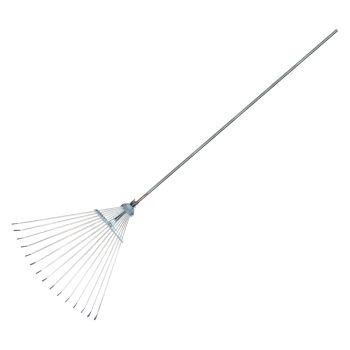 Грабли веерные 15-зуб стальные, раздвижные проволочные  с метал. черенком  Н.Новгород  *1/25