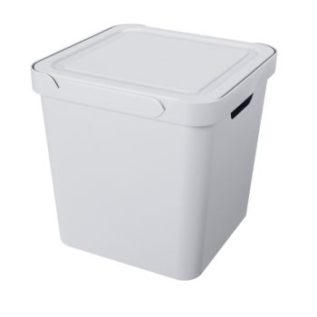 Контейнер для хранения пластм. "Luxe"18л 286х286х286мм св.Серый арт.433242630("Бытпласт") *1/6