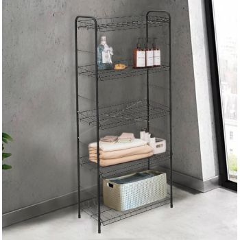 Стеллаж металл. "Ника" 1565х660х280хмм 5 полок Черный арт.СПУ2/Ч (Ижевск) *1