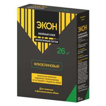 Клей для обоев флизелиновый 200г. "ЭКОН" 2077903  32м2 *12/24
