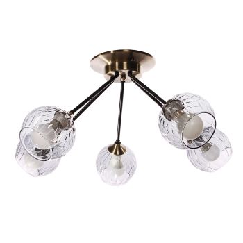 Люстра A3942/5 AB+BK Е27 5*40Вт ( h=310; d=660) S=30м2 VERNER LIGHTING *1