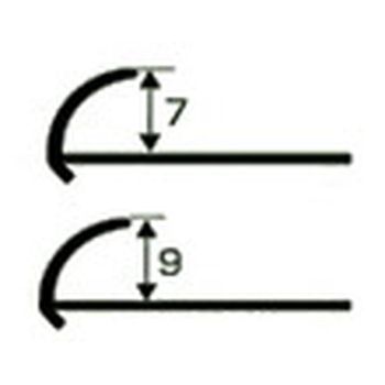Профиль д/каф.плитки 7мм  наружный 2,5м 0001белый ПВХ, РСП  *50