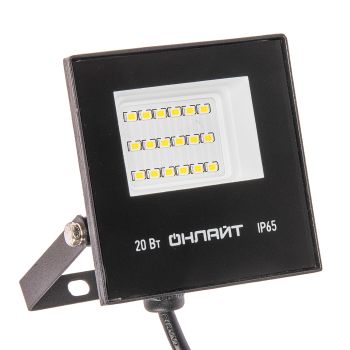 Прожектор светодиодный 20Вт 6,0K IP65 холодный Онлайт OFL-20-6K-BL-IP65-LED 61949 *1/50