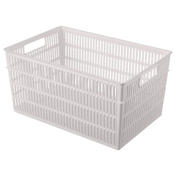 Корзина для хранения пластм. "Simplify" 274х184х138мм 6л Св.-беж арт 435250534 ("Бытпласт") *1/24