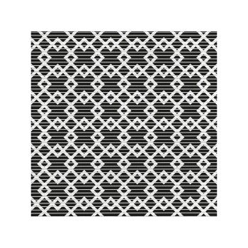 Коврик для ванной ПВХ шир. 65см х15м "V-line"  V24-black орнамент ромбы черный *15