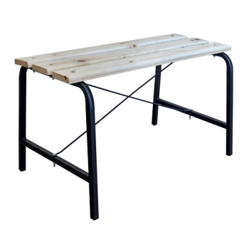 Скамейка деревянная на металл. каркасе 0,79м "Дачная"  арт.792615078  "LAKSI" *1