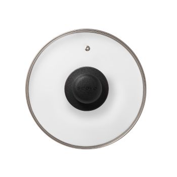 Крышка д/сковороды, кастрюли Стекл. с нерж.ободом,с пароотв. d16см с пласт.р. КС-216 "Сково" *1/12