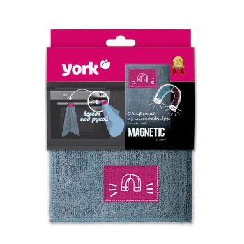 Салфетка для уборки универсальная микрофибра "Magnetic" 40х50см 026260 "York" *1/32