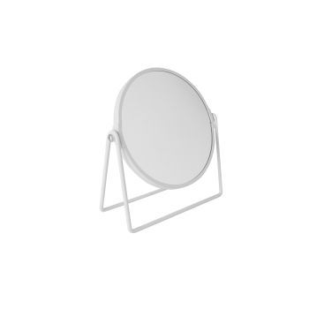 Зеркало  настольное Delphinium "BIE-0598G" d=17 см, белый *1/12