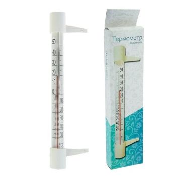 Термометр уличный (наружный) от -50°C до +50°C, крепеж на "гвоздик" (1 отверстие) ТБ-202 *1/100