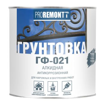Грунтовка ГФ-021 красно-коричневая 1,8 кг Проремонт *1/3/252