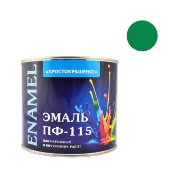Эмаль ПФ-115 зеленая 1,8 кг Простокрашено *1/6/210