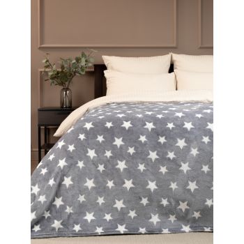 Плед 150*200см фланель звезды серый TF FN F107GY4 b1520 Absolute *1