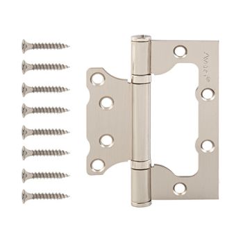 Петля без врезки 100*75*2,5мм НИКЕЛЬ матовый NiS AVERS *1/20/100