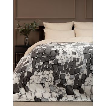 Плед 150*200см фланель Камешки серый TF FN F13GY b 1520 Absolute *1